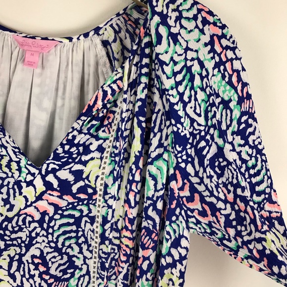 Lilly Pulitzer Percilla Tunic Dress Pom Pom Tassel - Picture 5 of 8